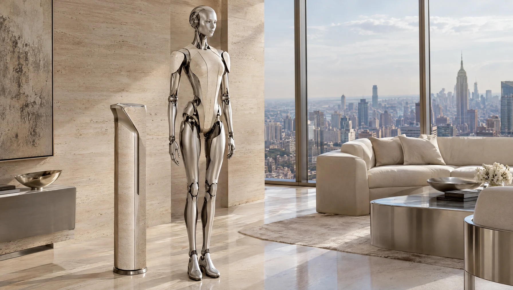 Penthouse / Mineral customized robots in a matching luxury interior