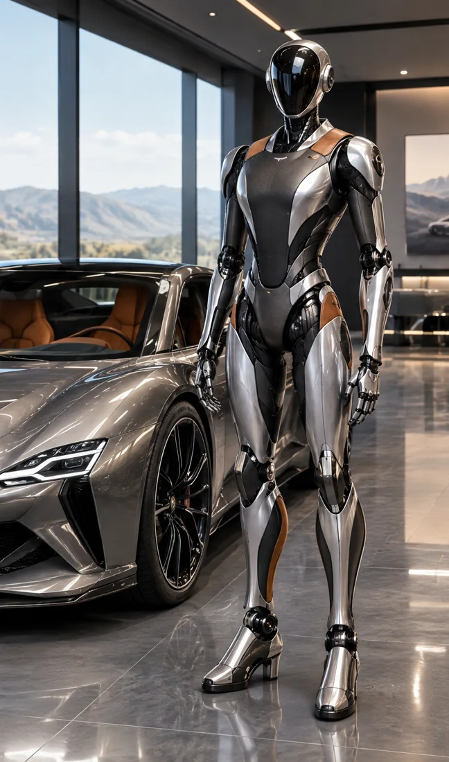 Car makers robot design concept