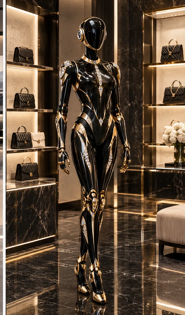 Luxury houses robot design concept